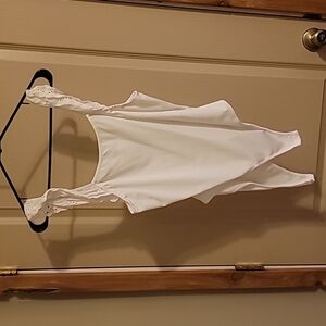 Shein curve 1xl one piece bodysuit tank top with cute ruffle straps